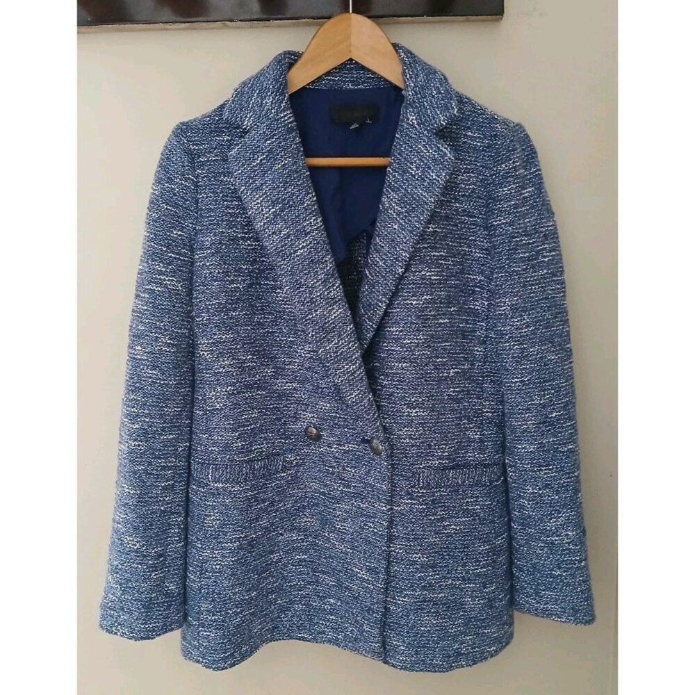 New Talbots Tweed Double Breasted Blazer Jacket